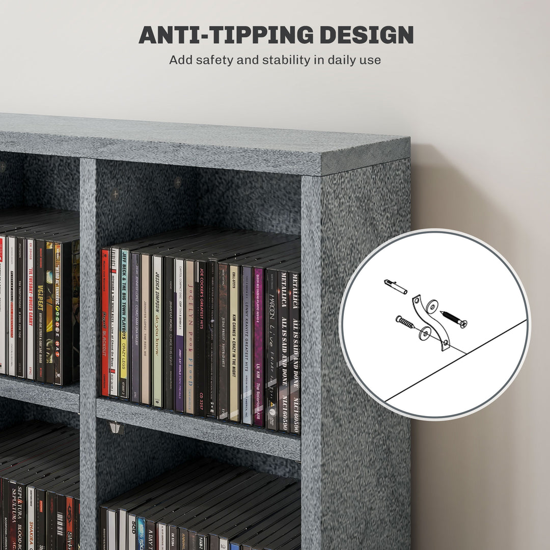 CD Storage Unit with Adjustable Shelves