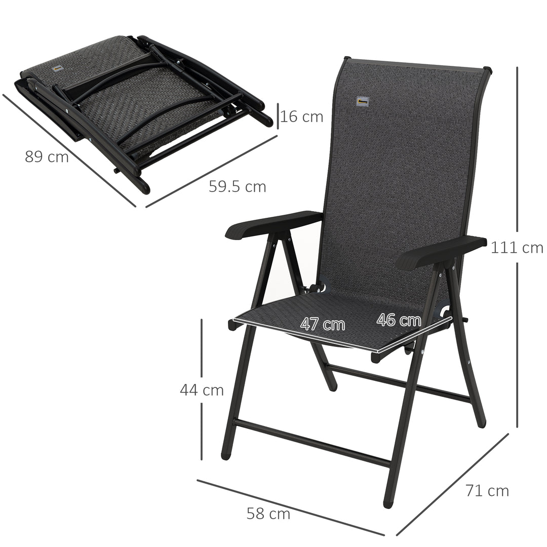 Rattan Folding Chair Set