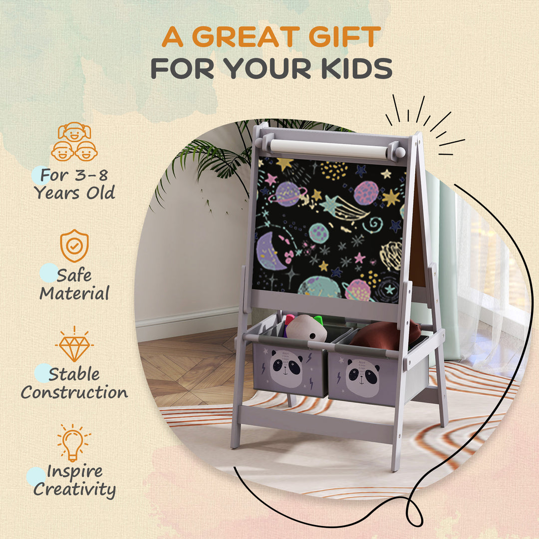 3-In-1 Kids Easel with Paper Roll