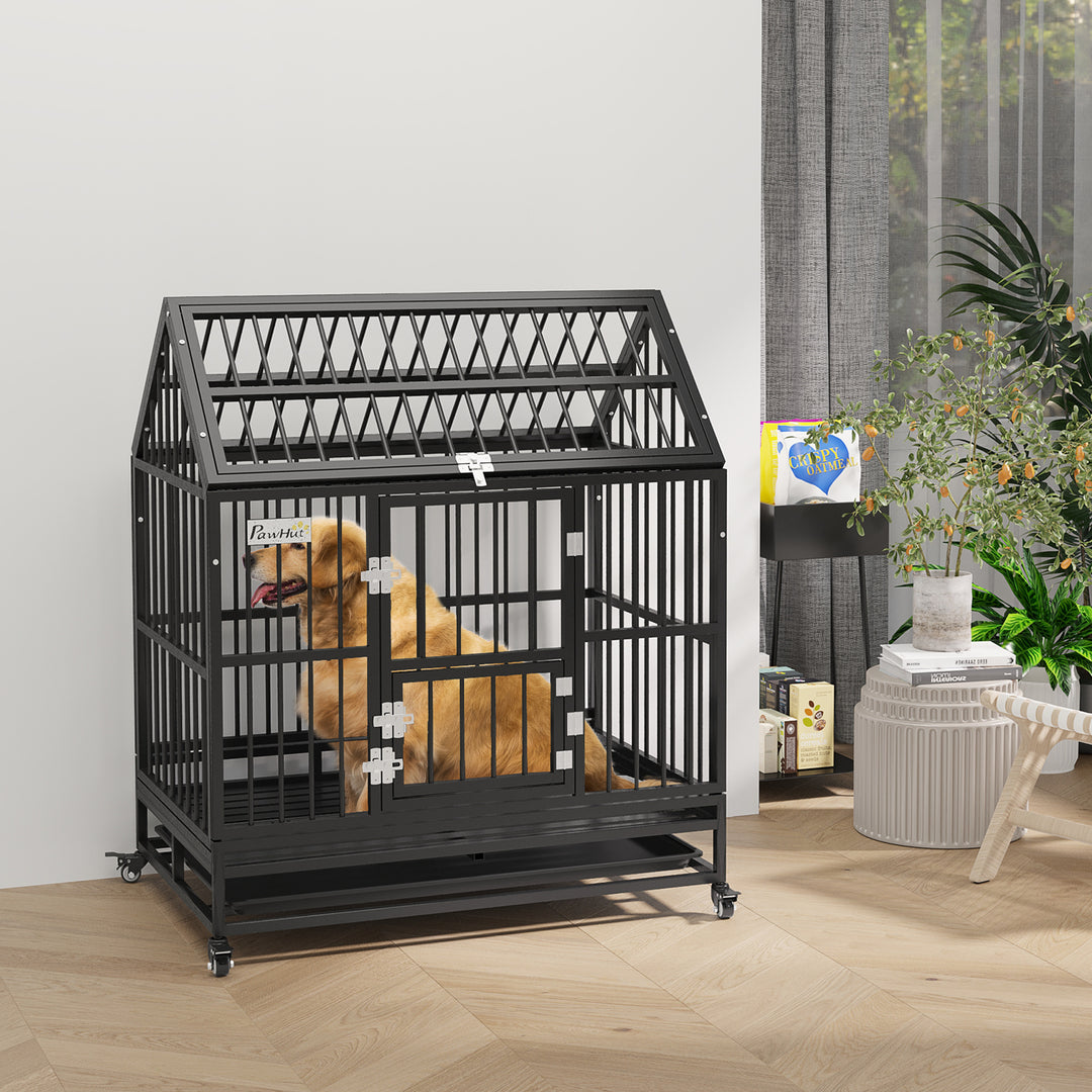 43" Heavy Duty Dog Crate on Wheels