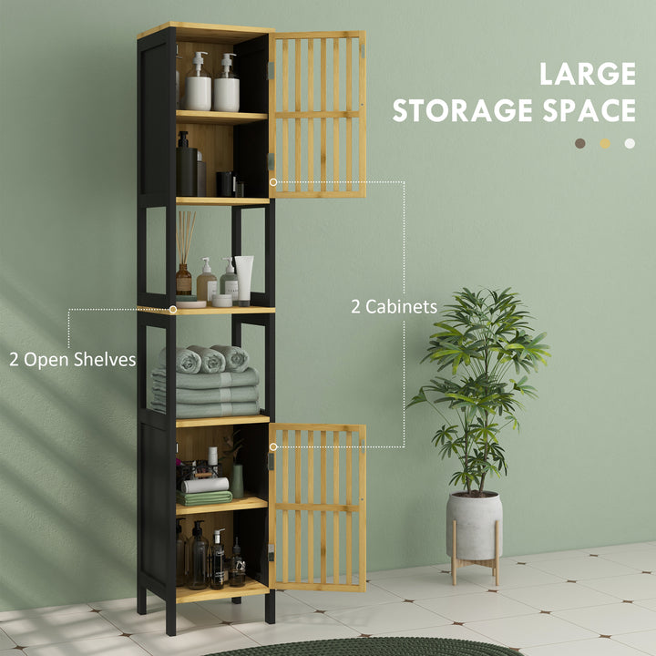 HOMCOM Tall Bathroom Storage Cabinet