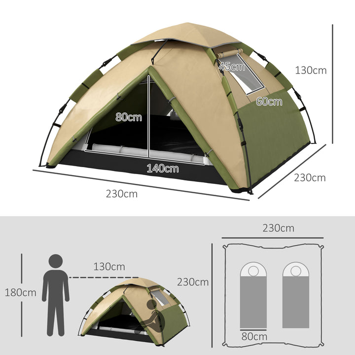 Family Camping Tent: Portable 3-4 Person Shelter