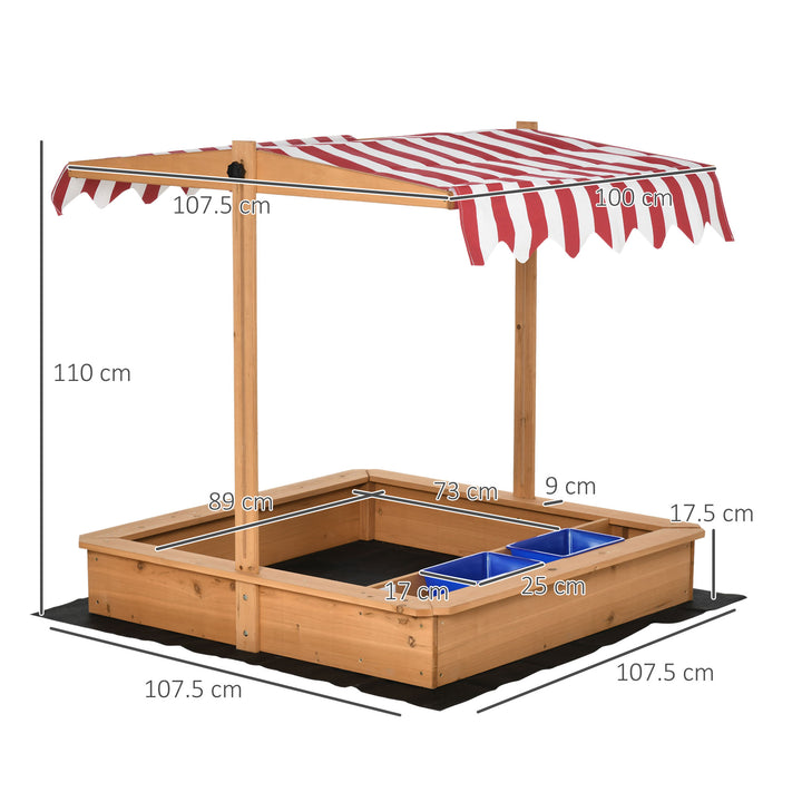 Kids Wooden Sandbox