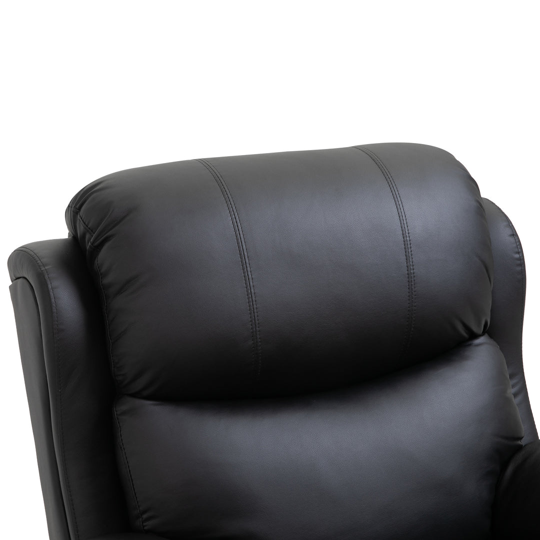 PU Leather Reclining Chair with 8 Massage Points and Heat