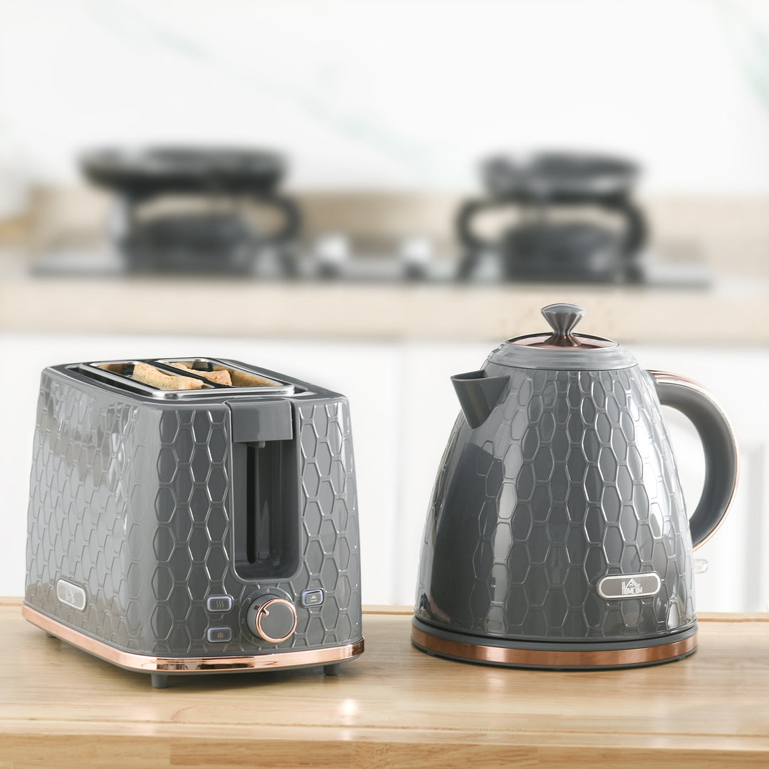 1.7L 3000W Fast Boil Kettle & 2 Slice Toaster Set