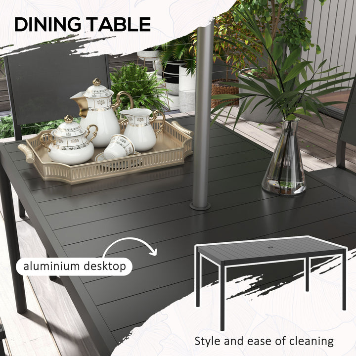 Seven-Piece Steel Dining Set