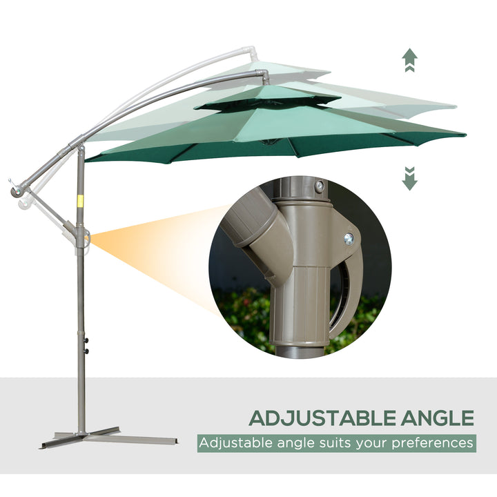 2.7m Cantilever Banana Parasol with Crank Handle