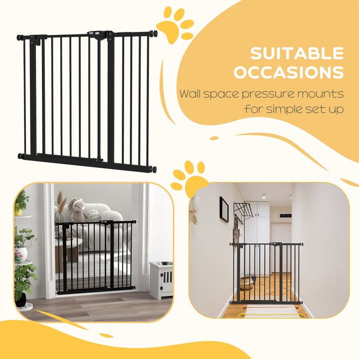 Dog Gate for Stairs Dog Gate Pet Gate with Openable Metal Frame