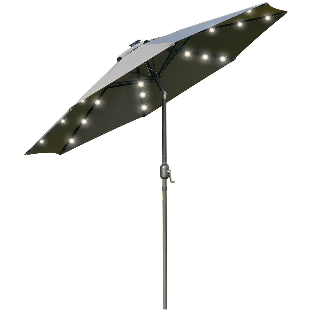 Waterproof Patio Parasol with LED Lights