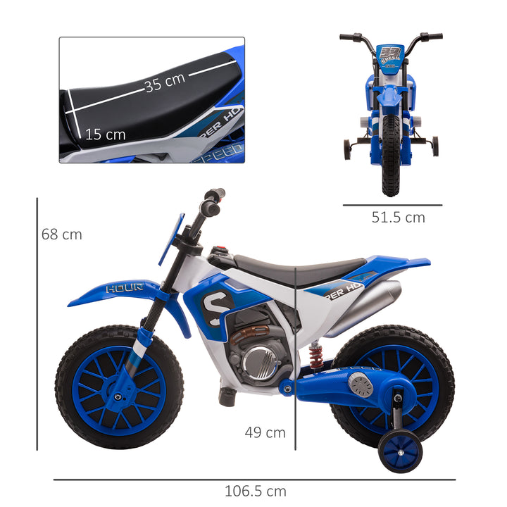 12V Kids Electric Motorbike Ride On Motorcycle Vehicle Toy with Training Wheels for 3-5 Years Old