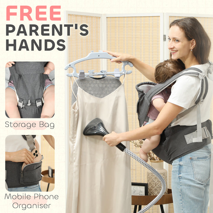 6 in 1 Baby Carrier Newborn to Toddler with Removable Seat for 0-36 Months