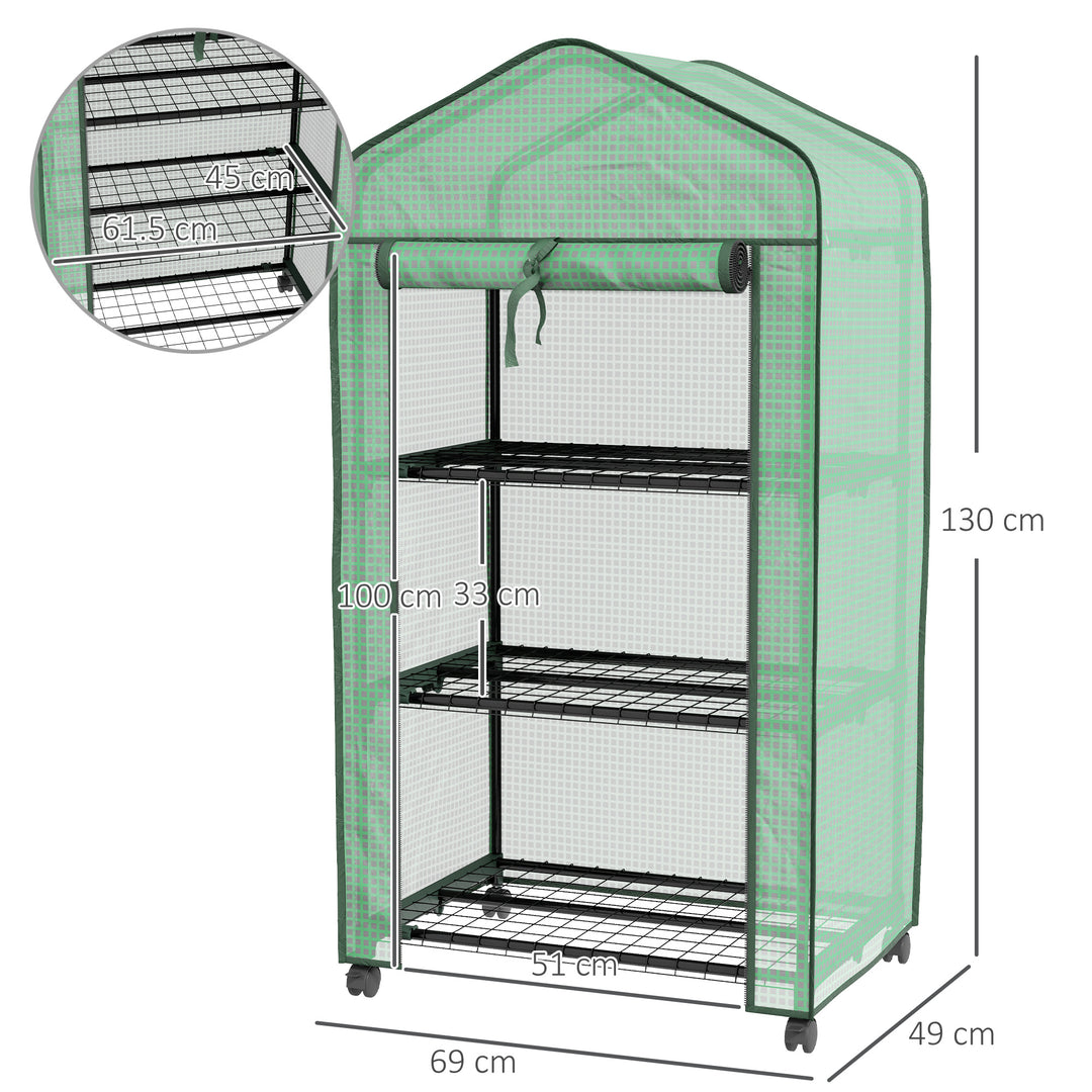 Three-Tier Mini Greenhouse - Green