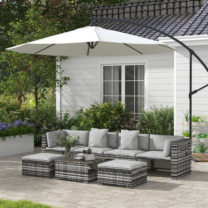 7-Piece Rattan Patio Furniture Set with Sofa