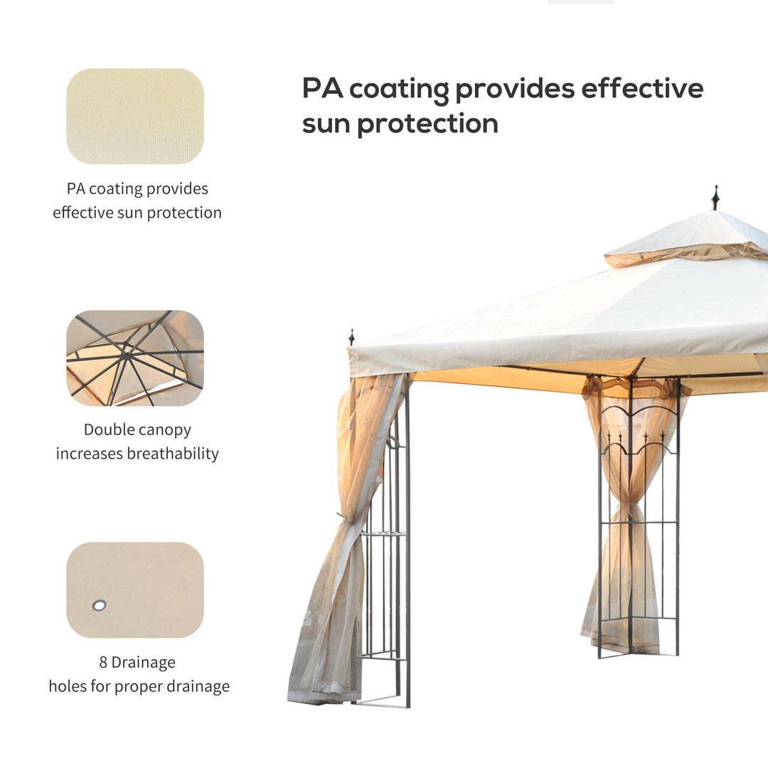 Garden Gazebo: Double Top Canopy