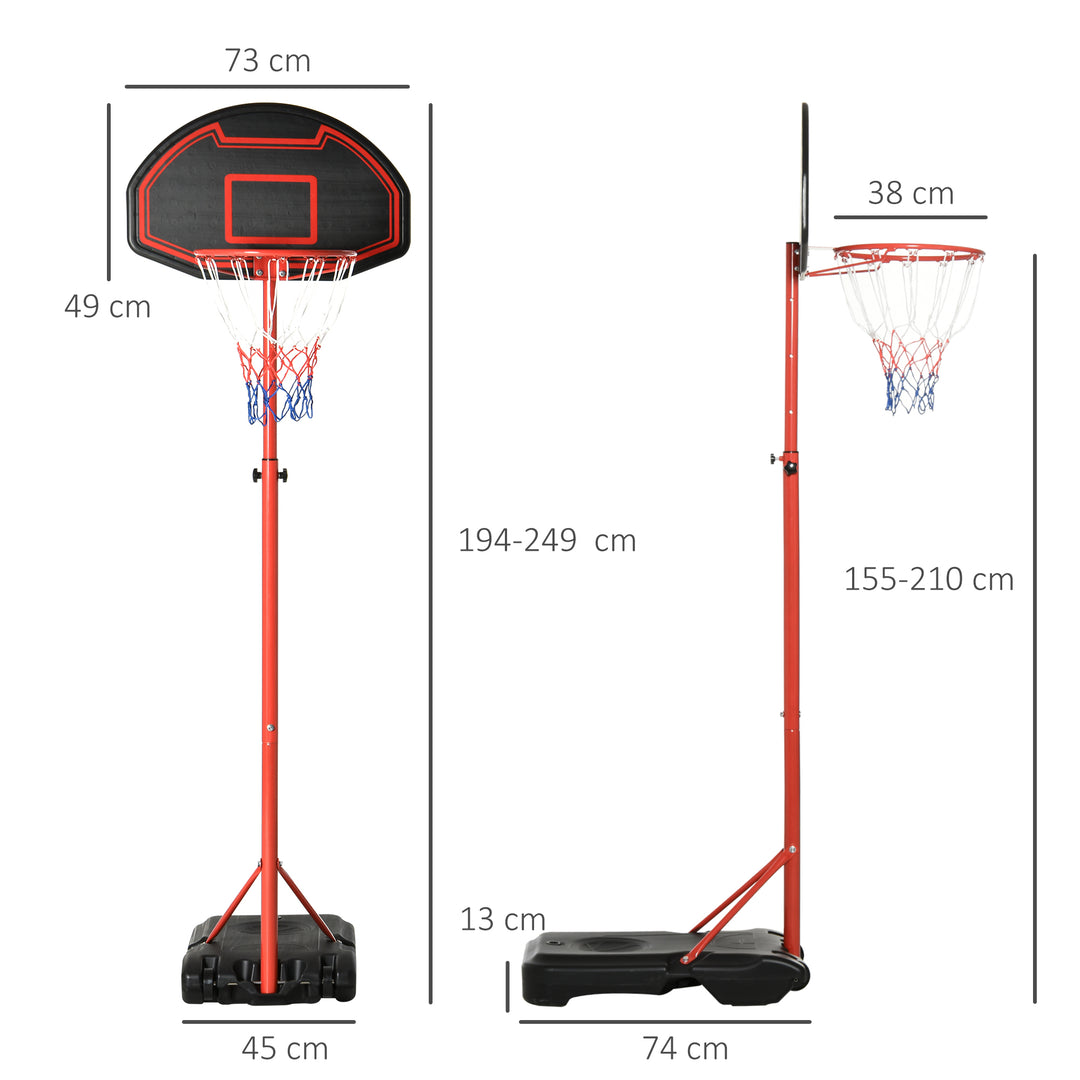 Adjustable Basketball Hoop: Sturdy Steel Frame for Indoor & Outdoor Play