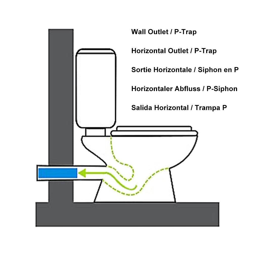 Automatic Toilet One-Piece Floor Mounted Self Clean Smart Toilet Horizontal Outlet