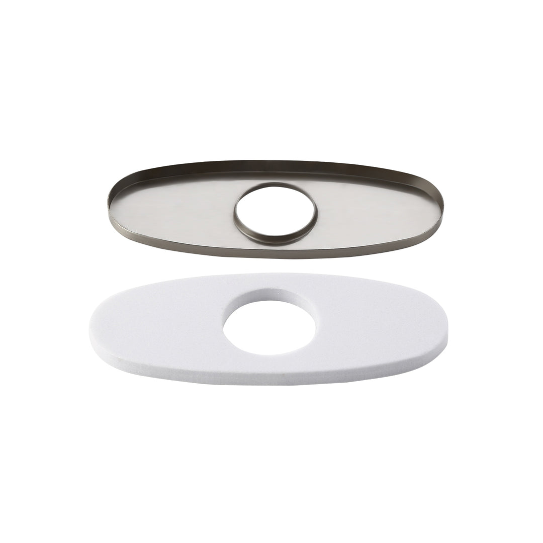 Modern 100mm Deck Plate Escutcheon for Monobloc Tap Installation Stainless Steel