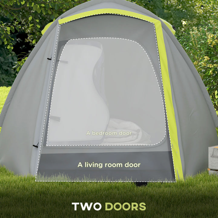 Waterproof Camping Tent for 2-3 Persons with Dual Rooms