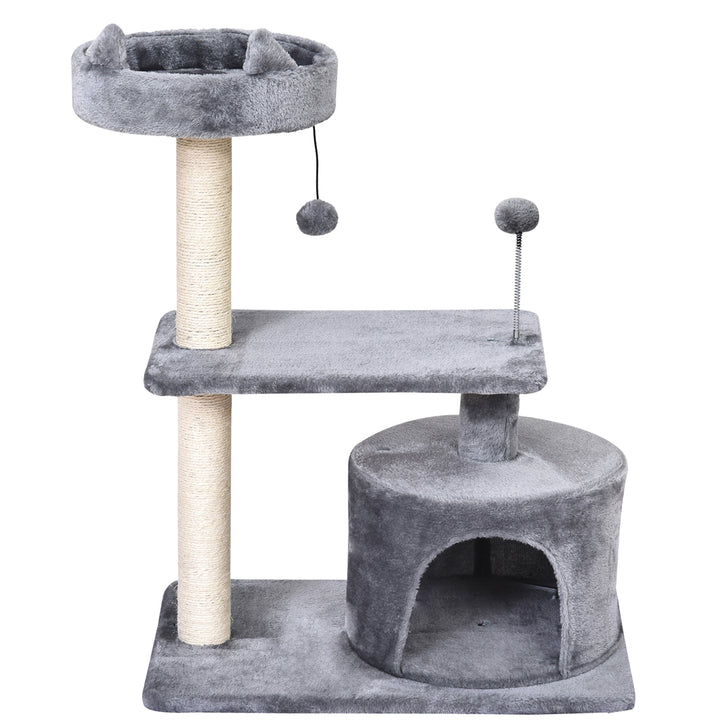 3-Tier Cat Scratching Post with Sisal Rope & Play Toys