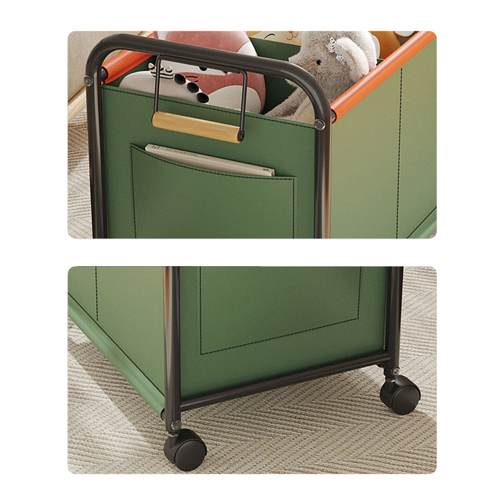 Metal Toy Storage Organizer Cart With Wheels