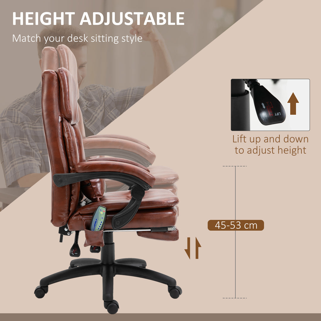 Vinsetto Gaming Chair, Massage, Brown