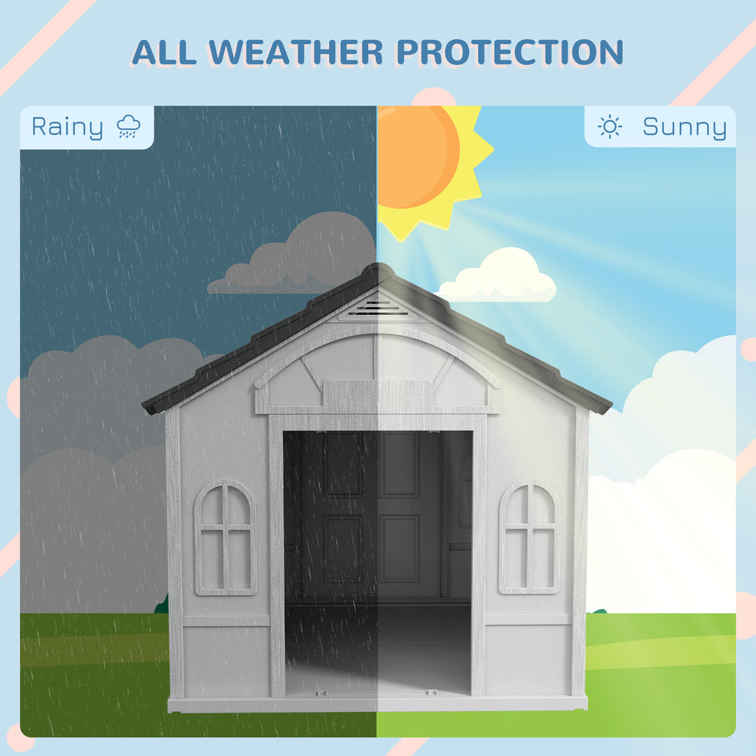 Durable Plastic Doghouse: Weatherproof Outdoor Pet Haven