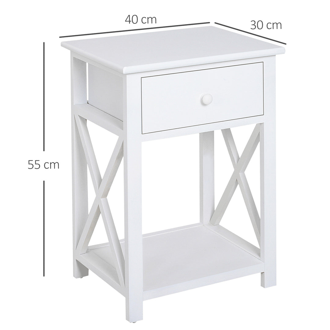 Traditional Accent End Table With 1 Drawer