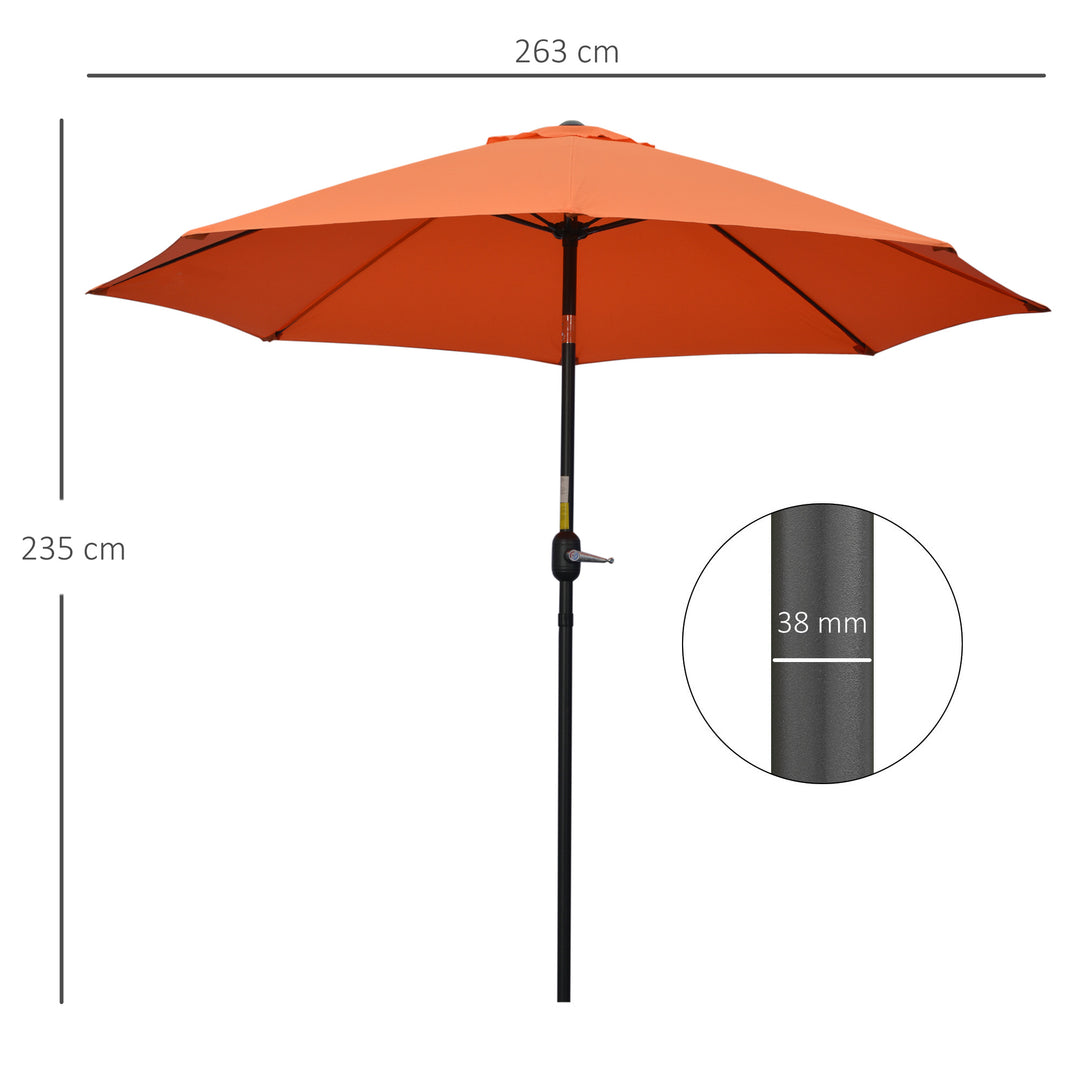 2.6M Patio Parasol Sun Umbrella