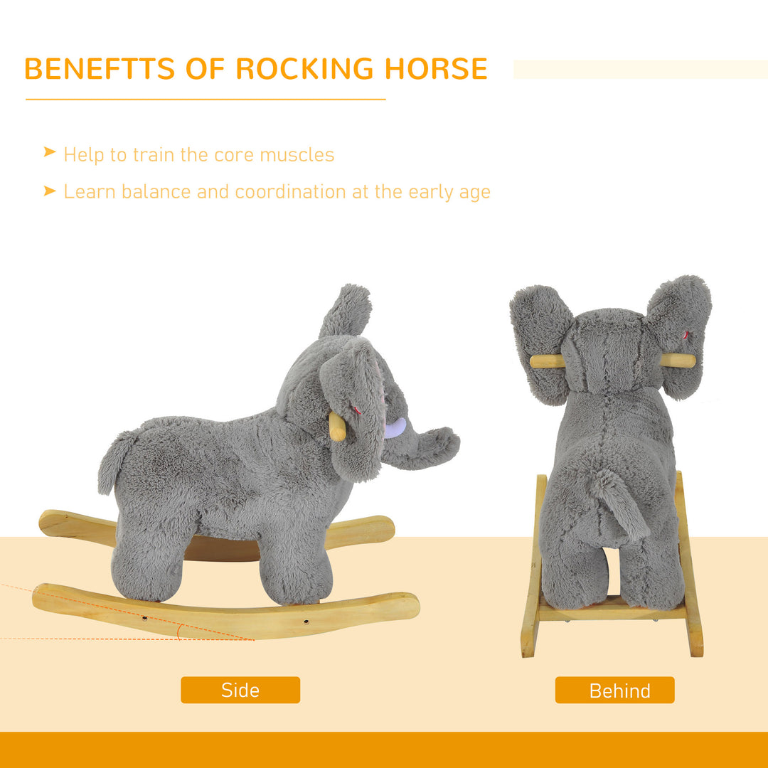 Plush Elephant Rocking Horse for Kids