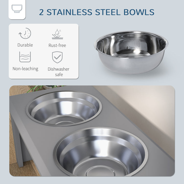 Raised Dog Feeding Bowls with Stand