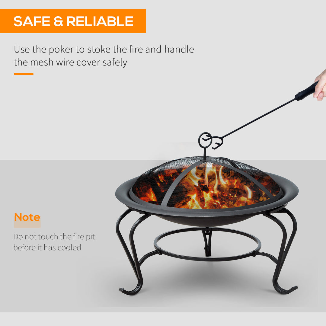 Patio Pyrotechnics: Stylish Fire Pit with Lid for Garden Entertaining