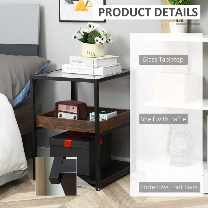 HOMCOM Industrial Side Table