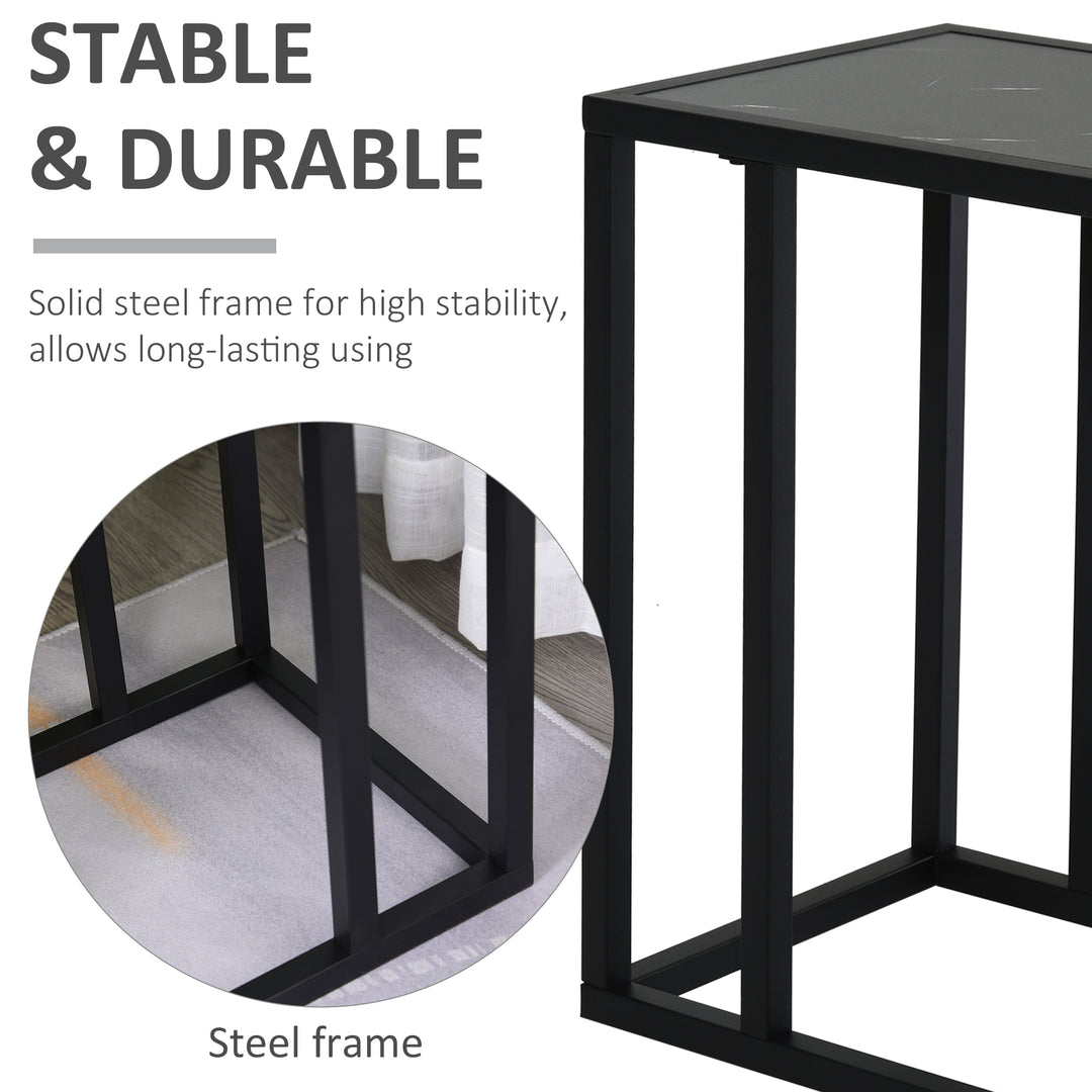 HOMCOM Space-Saving C Shape Side Table