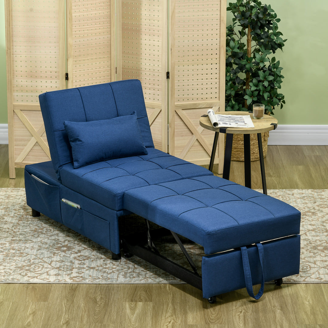 Convertible Chair Bed w/ Padding Seat