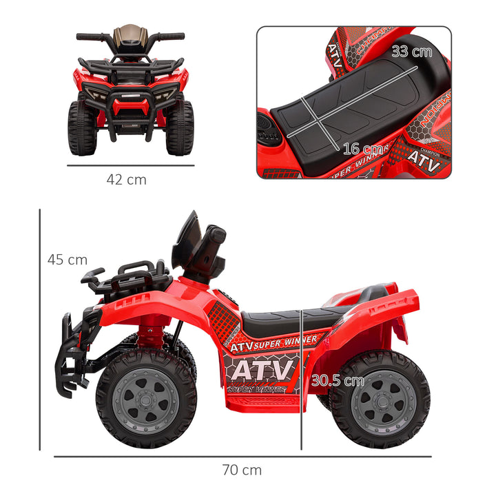 Kids' Battery-Powered Ride-On ATV with Real Working Headlights