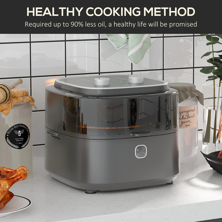 Family Air Fryer with Rapid Air Circulation and Recipes