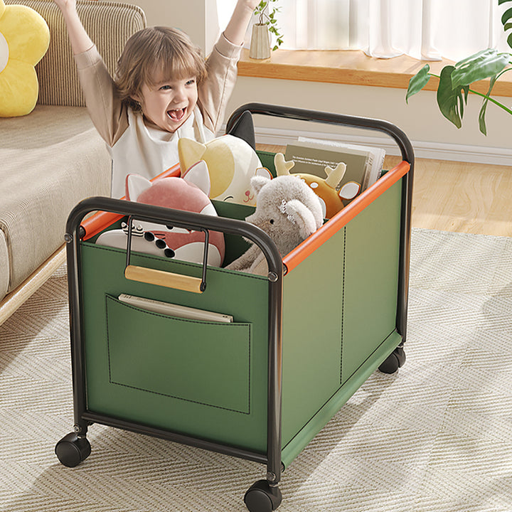 Metal Toy Storage Organizer Cart With Wheels