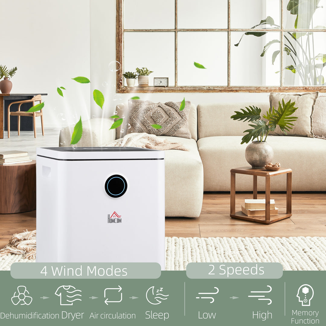 10L/Day Quiet Low-Energy Dehumidifier with WiFi Smart App Control