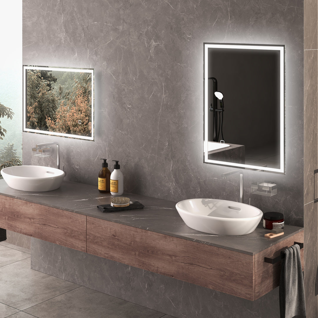 70 x 50cm LED Bathroom Mirror with Lights