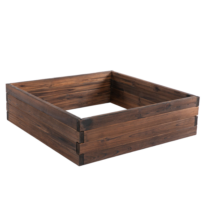 Raised Garden Bed Planter Box: Wooden Outdoor Patio Planter for Plant