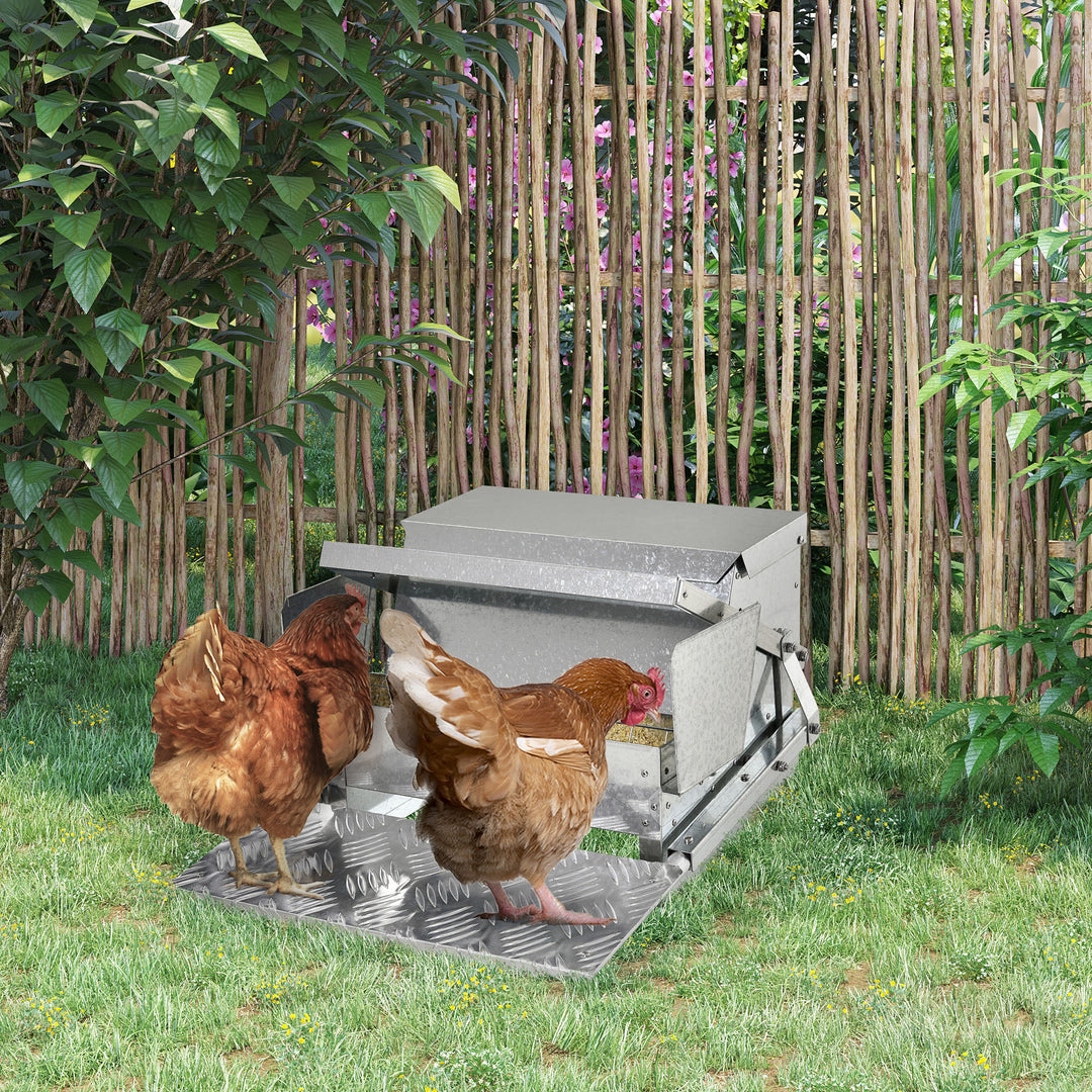 11.5kg Capacity Automatic Chicken Poultry Feeder with a Galvanized Steel and Aluminium Build