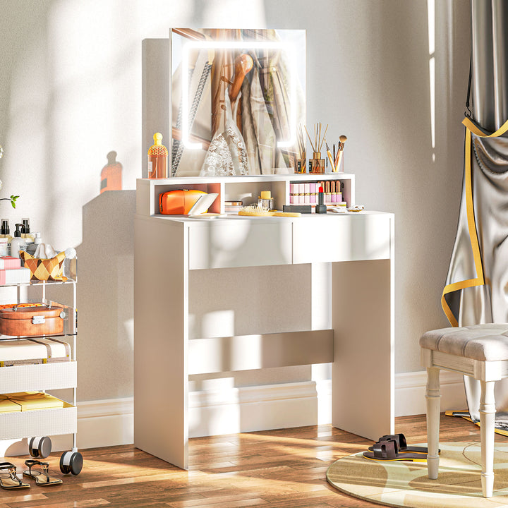 Dressing Table with Mirror and LED Lights