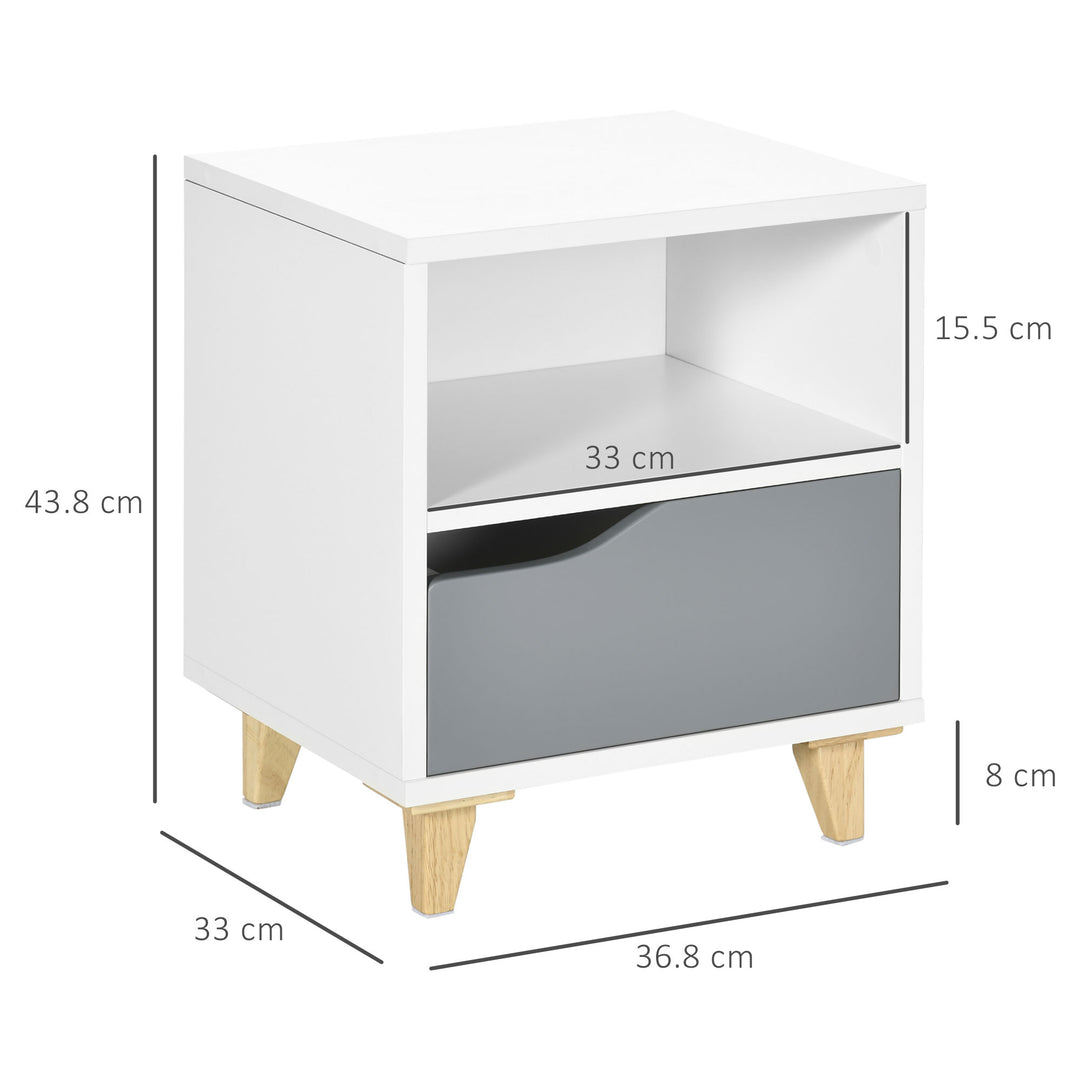 HOMCOM Contemporary Bedside Table