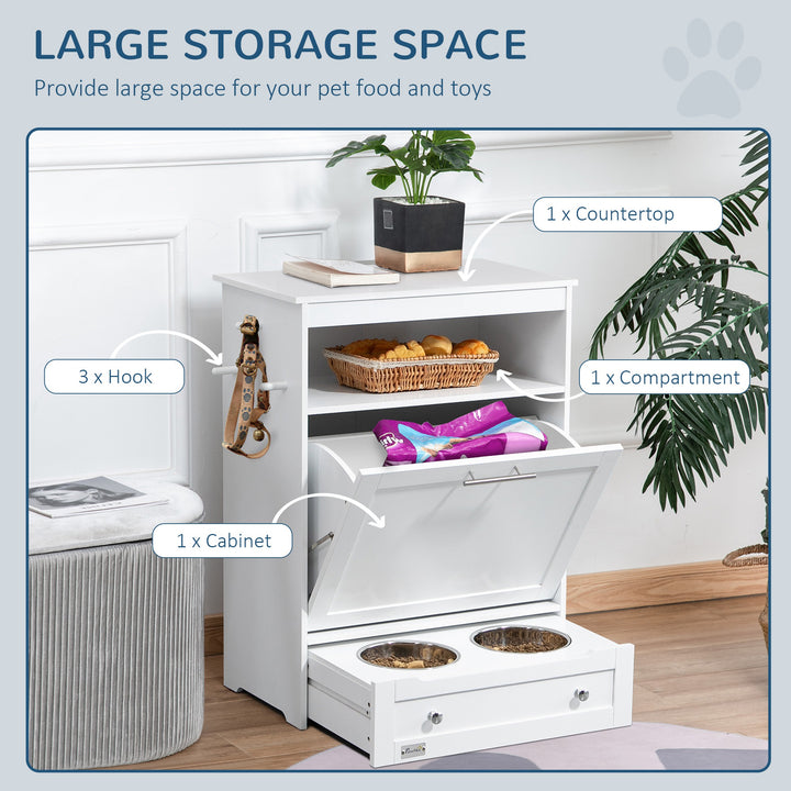 Pet Feeding Station with Storage