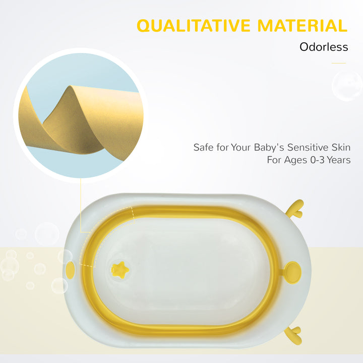 Foldable Baby Bath: Ergonomic Portable Design with Cushion