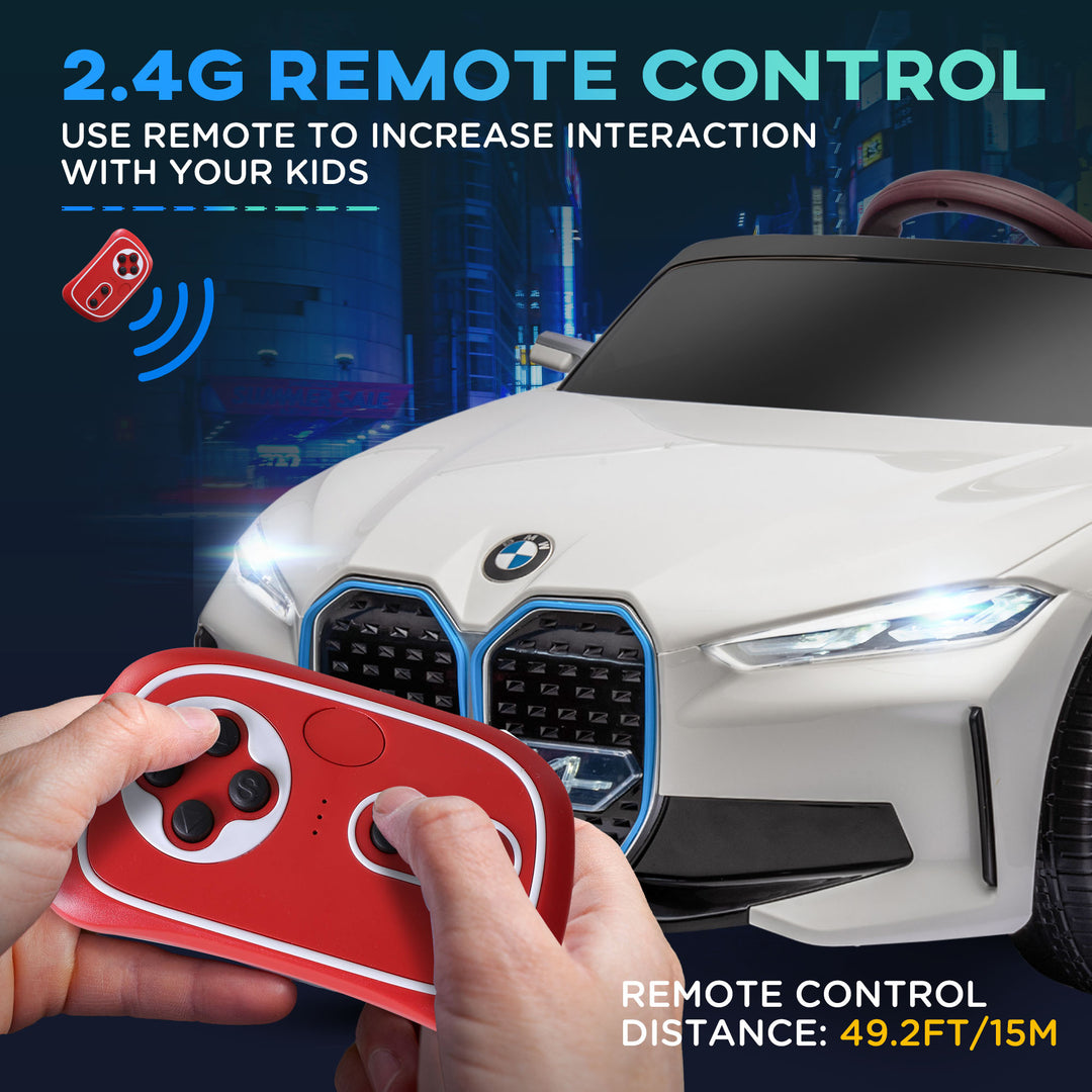 BMW i4 Licensed 12V Kids Electric Ride on Car w/ Remote Control