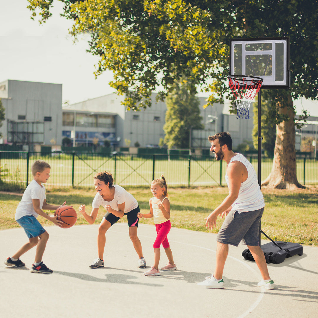 Height Adjustable Basketball Hoop and Stand