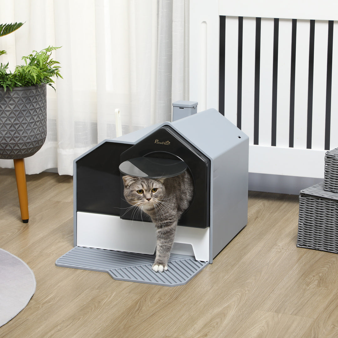 Hooded Cat Litter Box w/ Scoop