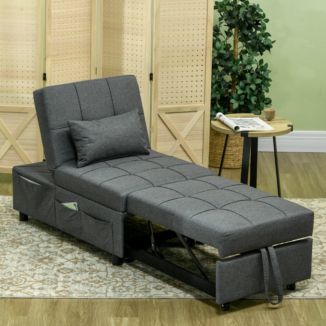 Convertible Chair Bed w/ Padding Seat