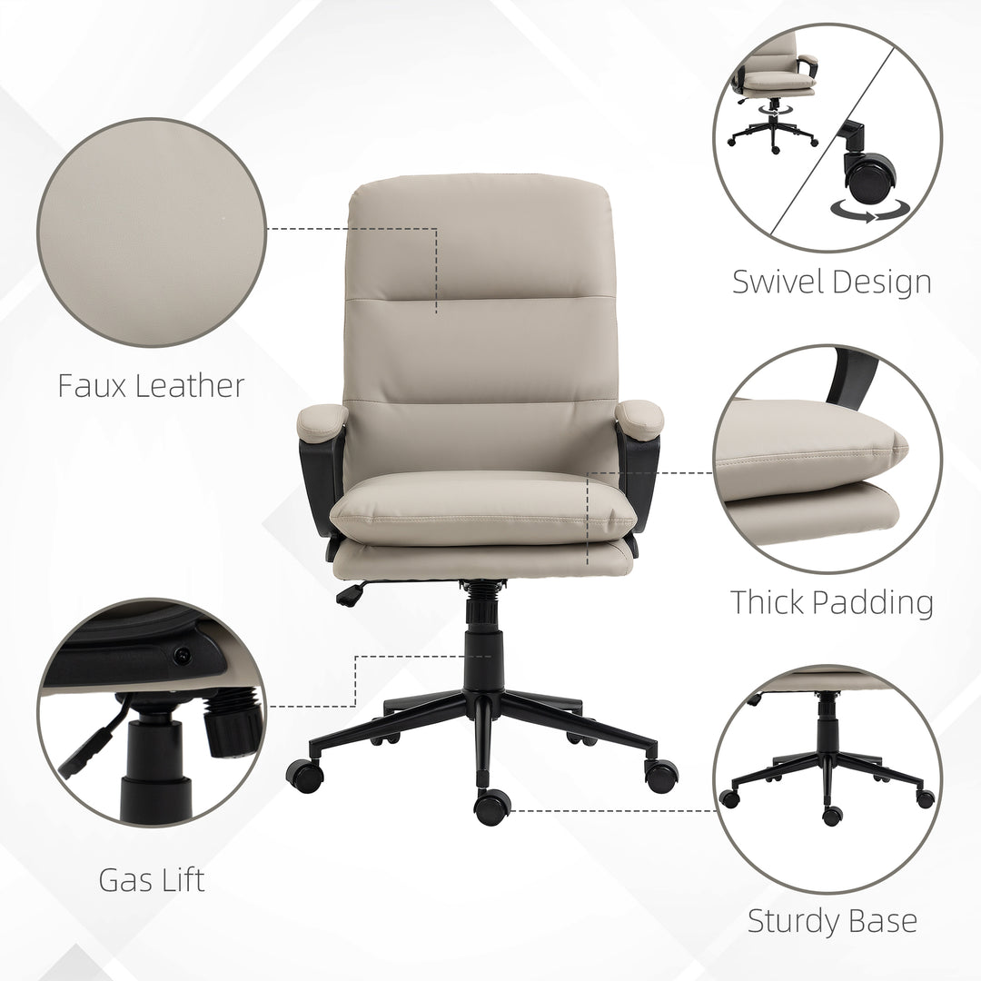 Vinsetto Home Office Chair, Light Grey